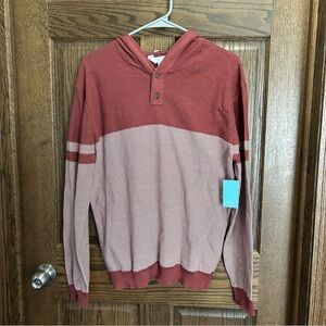 Market & Spruce Maroon Buttoned Sweater